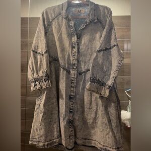 Free People We The Free Hannah Denim Button Up Dress